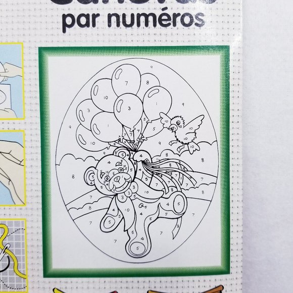 Embroidery by Numbers Kit Teddy Bears/Balloons-NWT - Picture 7 of 8